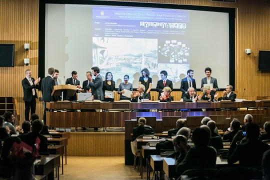 Remise des prix du concours international d’architecture de la Fondation Jacques Rougerie, 27 Novembre 2014, Unesco, Paris. COPYRIGHT JULIEN FAURE/FONDATION ROUGERIE.TOUS DROITS RESERVES.
